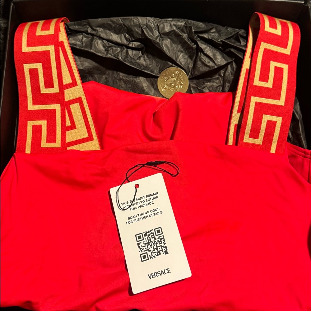 Versace Red one piece Swimsuit